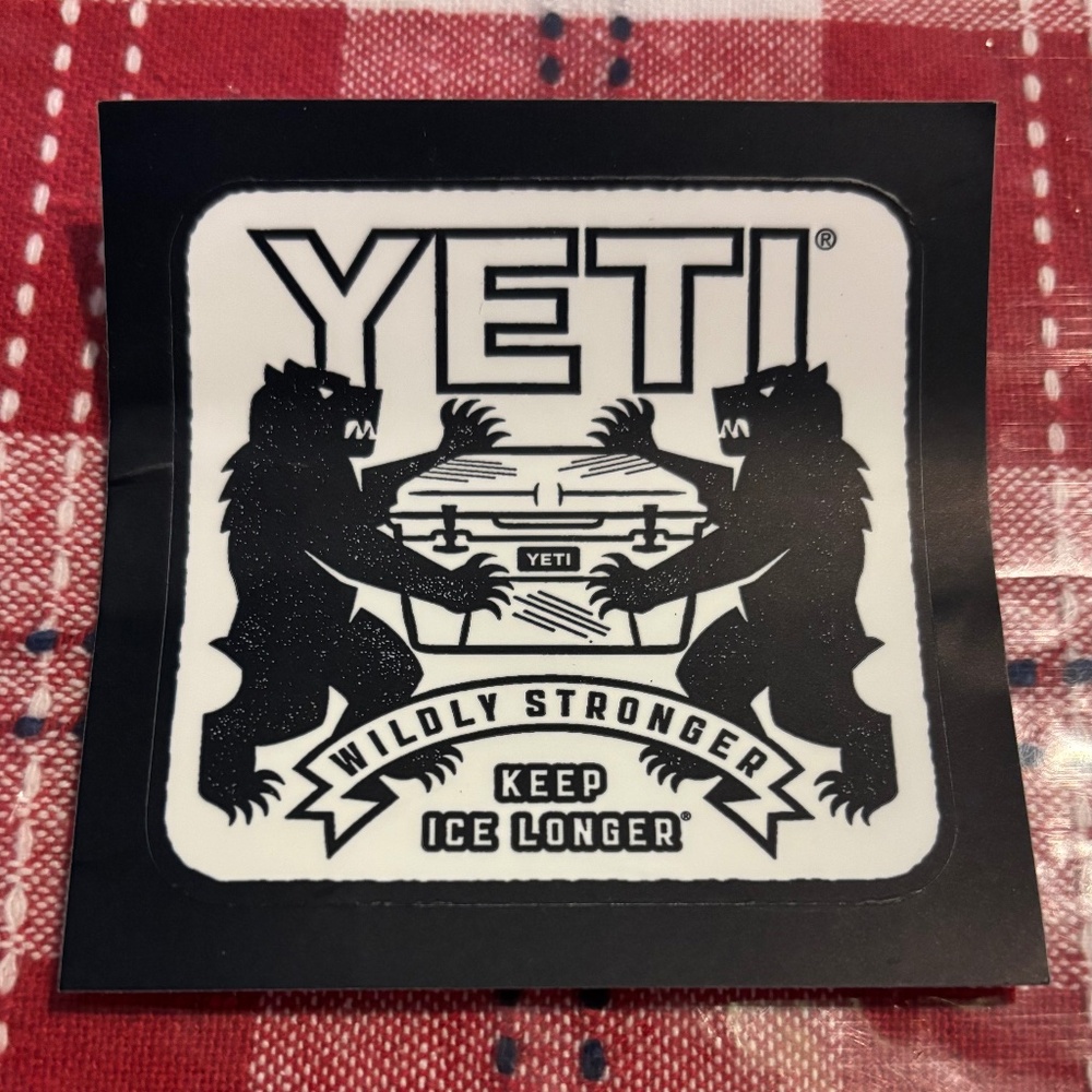 NEW YETI STICKER - Wildly Stronger, Keep Ice Longer Decal